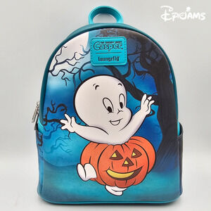 Loungefly Casper The Friendly Ghost Pumpkin Costume Halloween Mini Backpack Bag